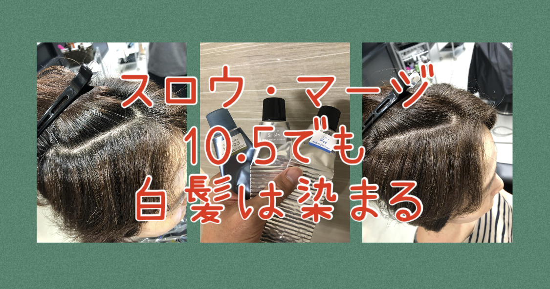 【スロウマージ10.5・白髪染め】普通なら染まらない明るさでもマージの10.5は染まる！？≪カーキベージュ編≫