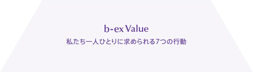 bex Value 私たち一人ひとりに求められる7つの行動