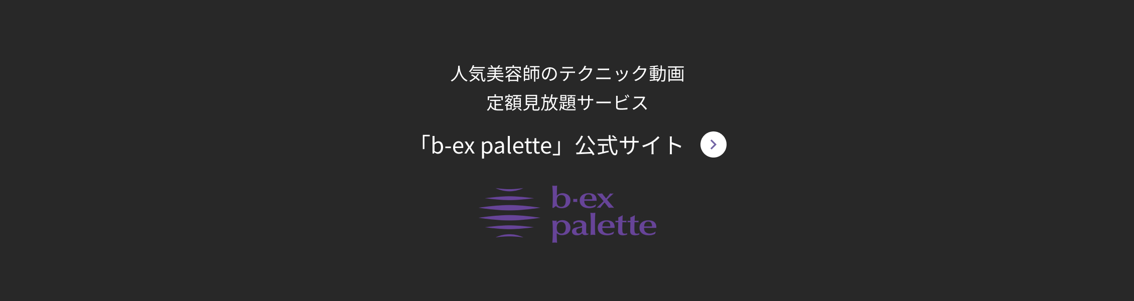 人気美容師のテクニック動画 定額見放題サービス 「b-ex palette」公式サイト